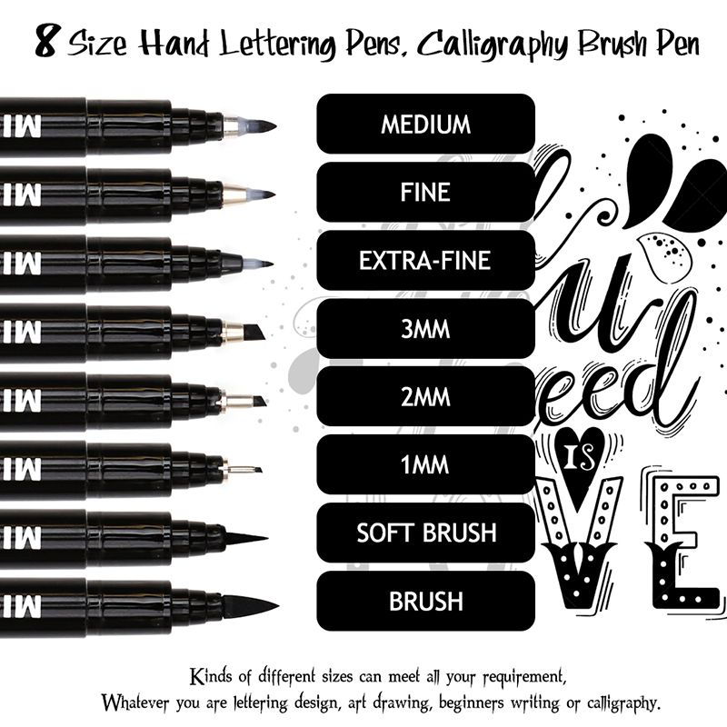 Wholesale Hand Lettering Pens Neelde Drawing Line Calligraphy Waterproof  Pigment Sketch Markers Pen For Design Art Supplie 201222 From Kong09,  $10.57